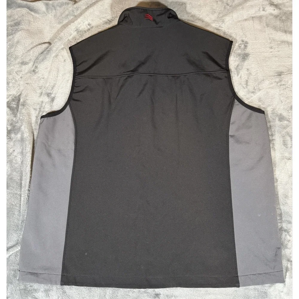 Solaris Vest Mens XL Black Softshell Full Zip Pockets Hiking Outdoor Windbreaker